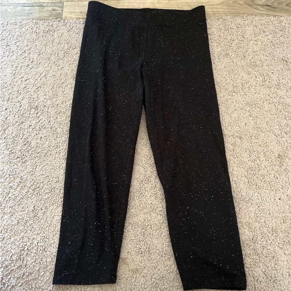 pink victorias secret black capri leggings size small
